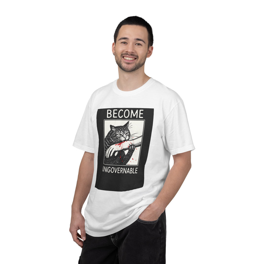 T-Shirt — "Become Ungovernable" Cat Graphic Tee