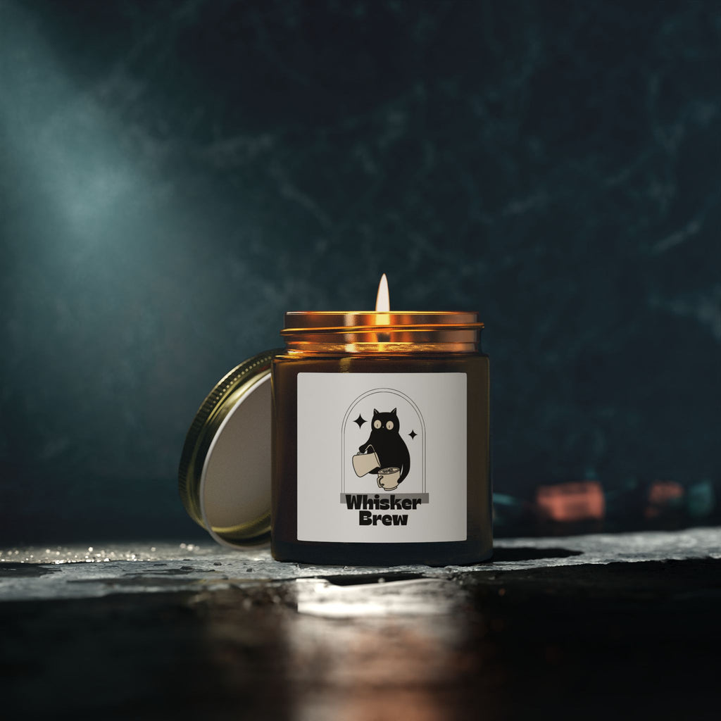 Coconut Apricot Scented Candle — Whisker Brew Cat Jar (4oz & 9oz)