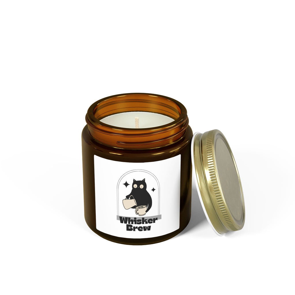 Coconut Apricot Scented Candle — Whisker Brew Cat Jar (4oz & 9oz)