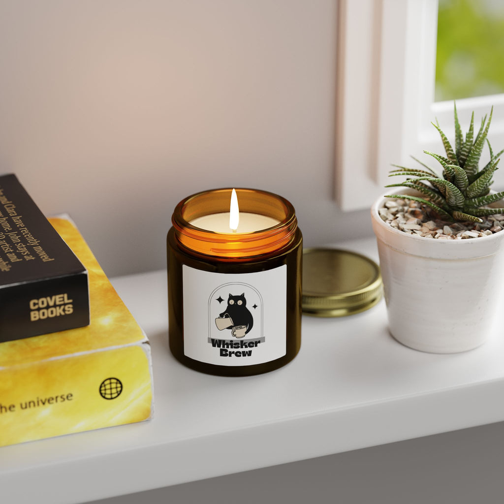 Coconut Apricot Scented Candle — Whisker Brew Cat Jar (4oz & 9oz)