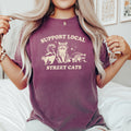 Support Local Street Cats, Raccoon, Skunk, Possum, Meme, Funny, Aesthetic, Comfort Colors Tshirt